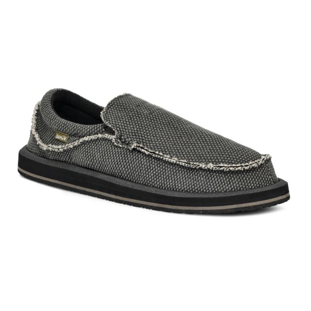 Sanuk Textured Mesh Loafers in Charcoal and Black NWT